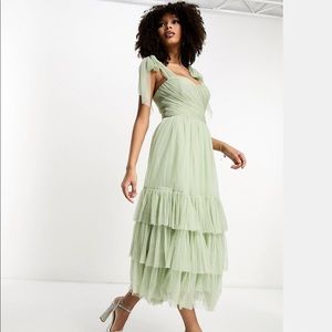 Sage green dress by Lace & Beads. NWT.